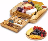 Charcuterie Boards, Cheese Board & Tray Gift Set with Accessories – Large Wooden Round & Rectangular Serving Boards for Meat & Cheese Platters | Best for Weddings, Housewarming & Family