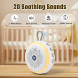 White Noise Sound Machine for Sleep with Nightlight for Baby, Kids, Toddler & Adult - Portable Travel Noise Maker for Nursery, Newborns & Office Privacy - Soothing Fan & Rain Sounds (Red)